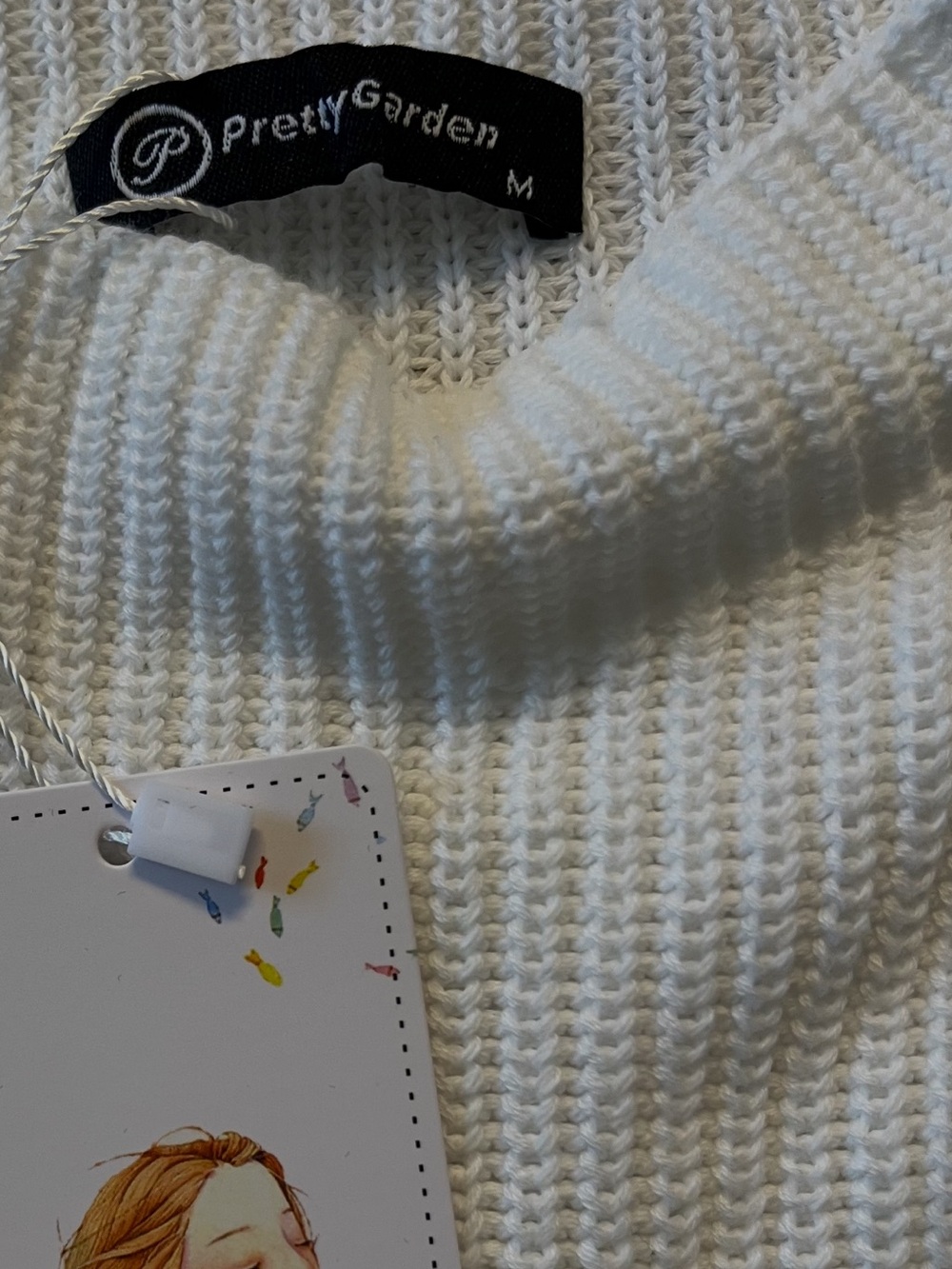 2-Piece Ribbed Knit Lounge Set in White - Picture 9 of 9